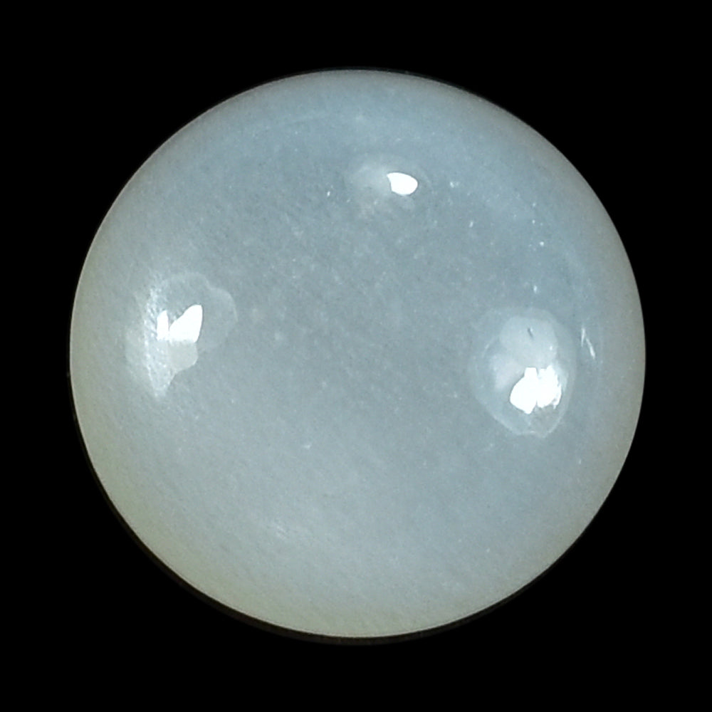 WHITE MOONSTONE (MILKY)  LENTIL ROUND 8.00X8.00 MM 1.58 Cts.