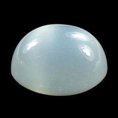 WHITE MOONSTONE (MILKY) CARVED BOTTOM ROUND CAB 5.50X5.50 MM 0.82 Cts.