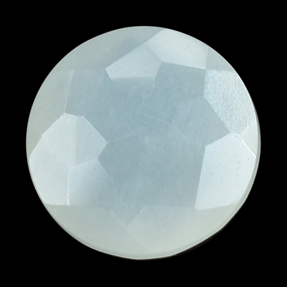 WHITE MOONSTONE (MILKY) IRREGULAR CUT BRIOLETTE ROUND 8.00X8.00 MM 1.57 Cts.