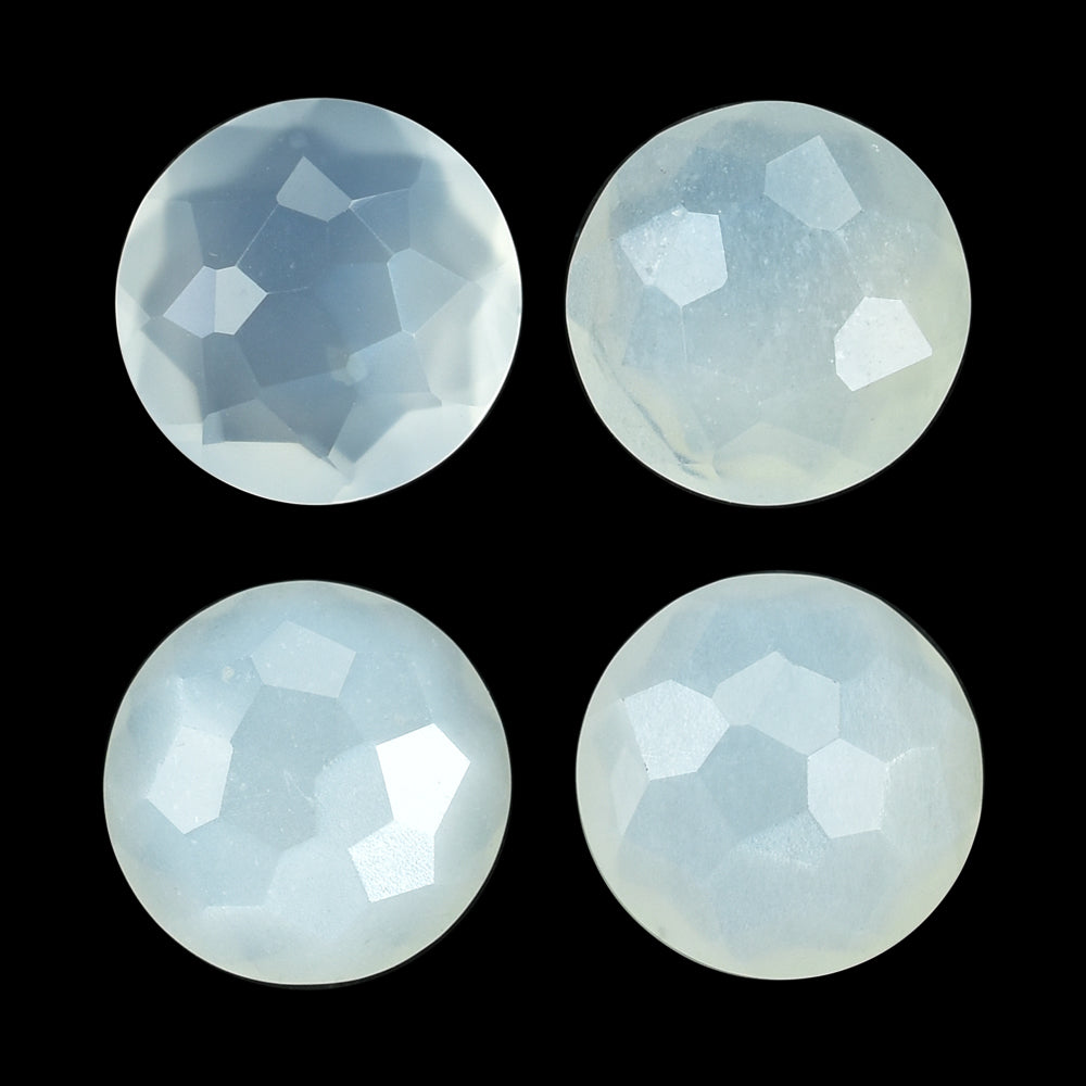 WHITE MOONSTONE (MILKY) IRREGULAR CUT BRIOLETTE ROUND 8.00X8.00 MM 1.57 Cts.