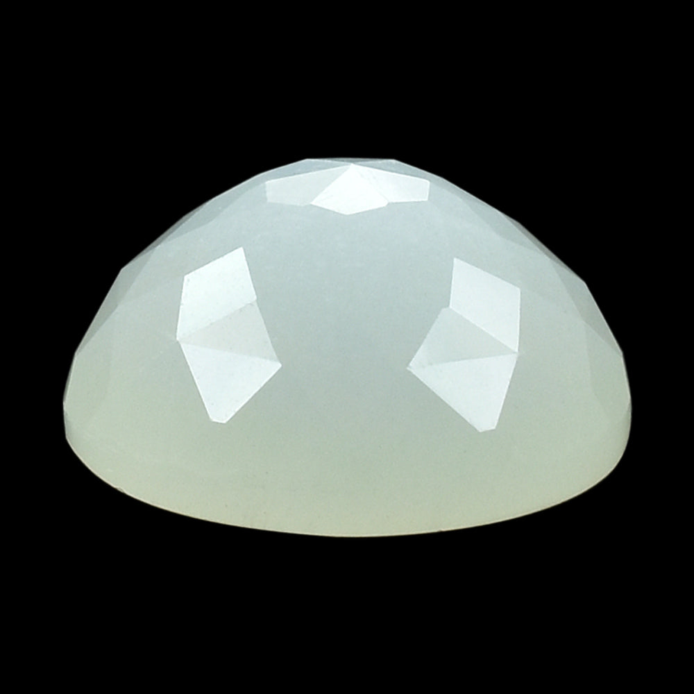 WHITE MOONSTONE (MILKY) FLOWER CUT ROUND 12.00X12.00 MM 6.08 Cts.