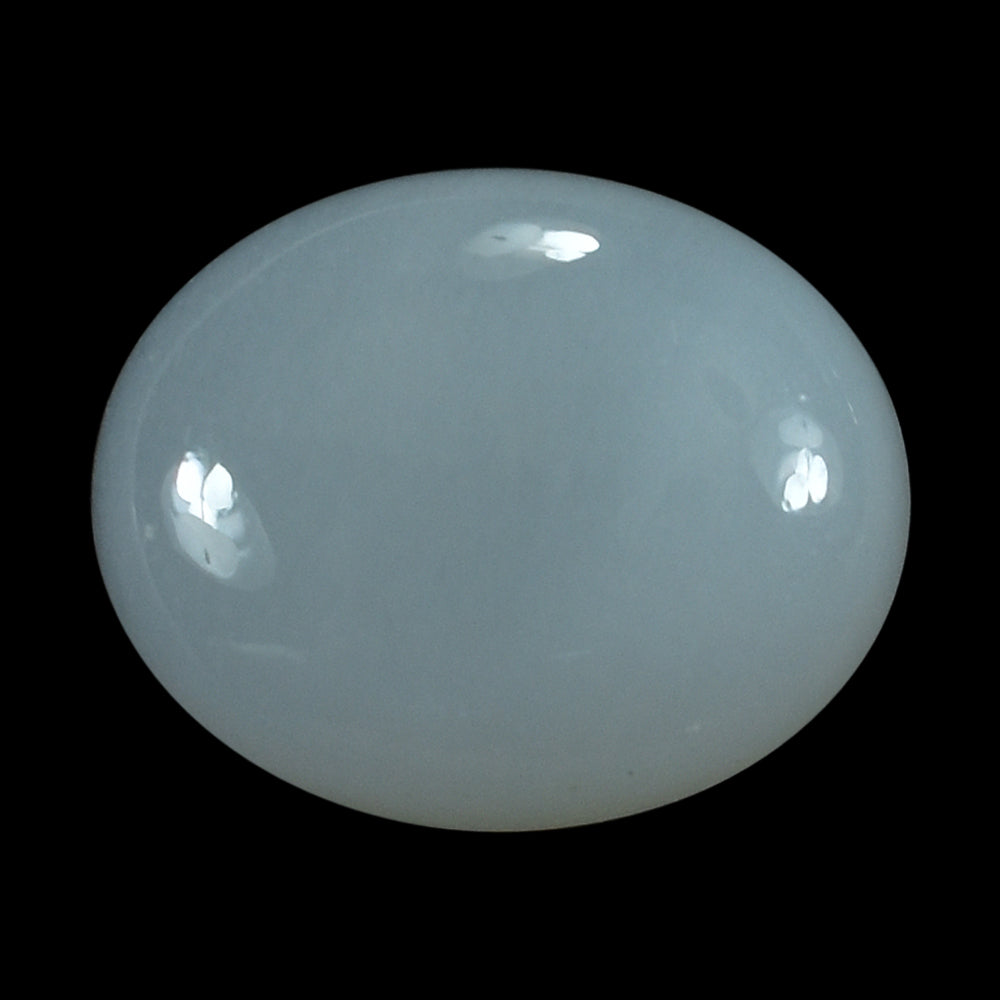 WHITE MOONSTONE (MILKY) PLAIN OVAL CAB 11.00X9.00 MM 2.68 Cts.