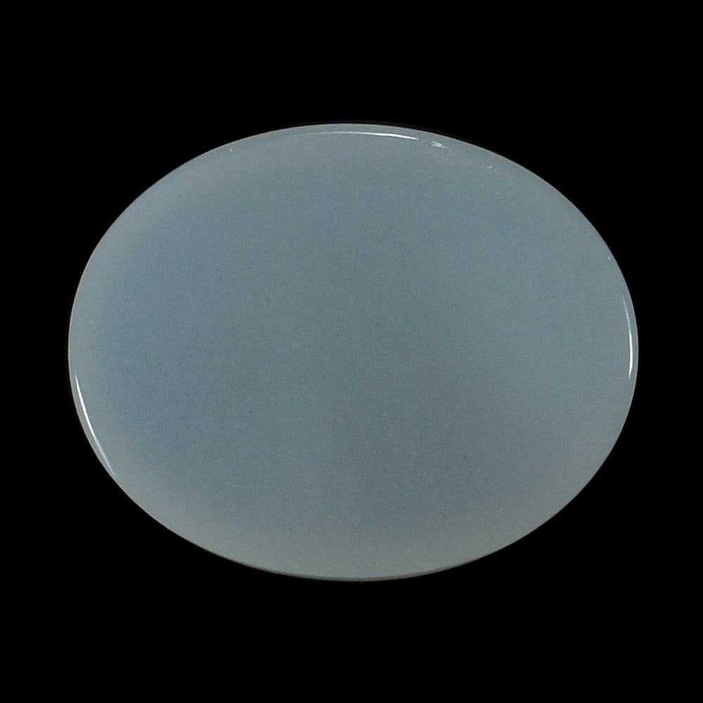WHITE MOONSTONE (MILKY) PLAIN OVAL CAB 11.00X9.00 MM 2.68 Cts.