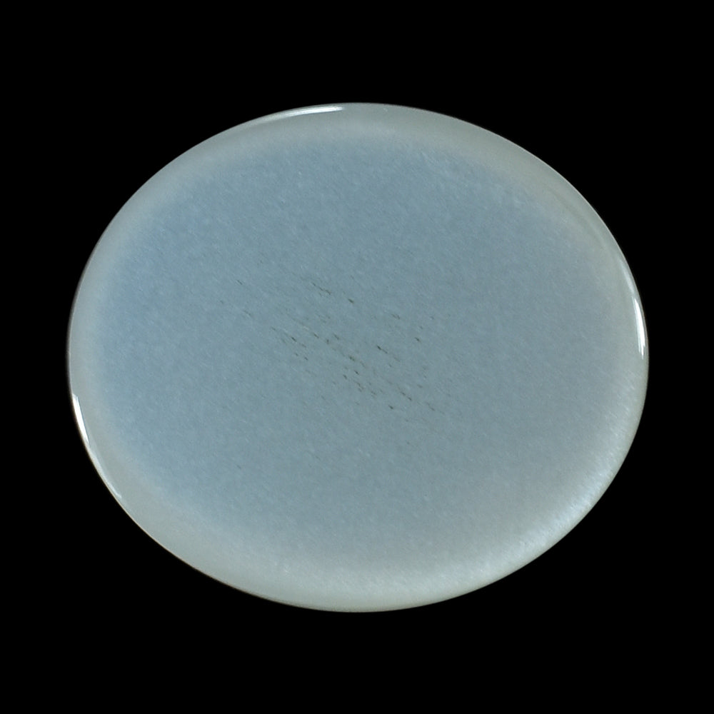 WHITE MOONSTONE (MILKY) PLAIN OVAL CAB 18.00X16.00 MM 11.02 Cts.