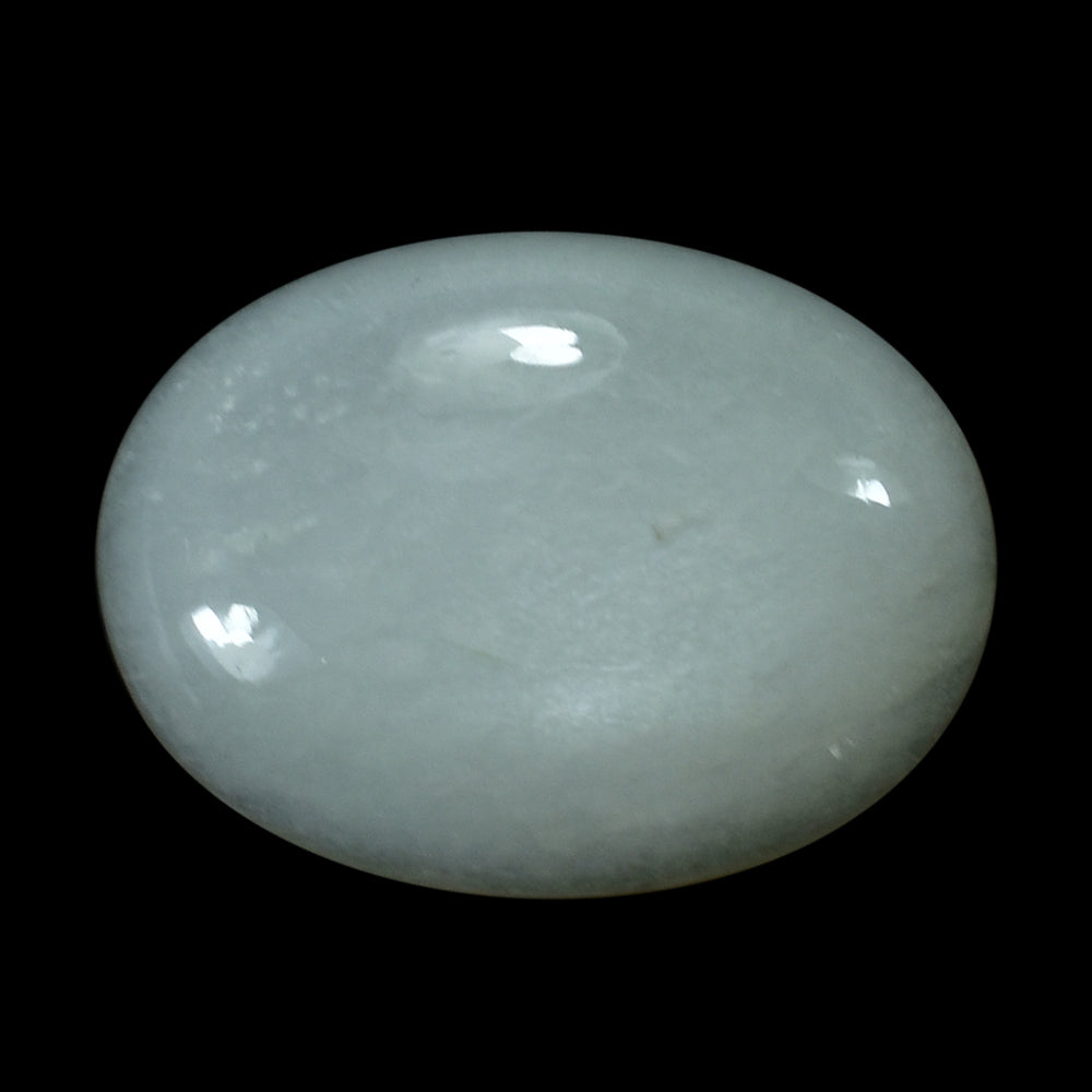 WHITE MOONSTONE (MILKY) PLAIN OVAL CAB 20.00X15.00 MM 12.65 Cts.