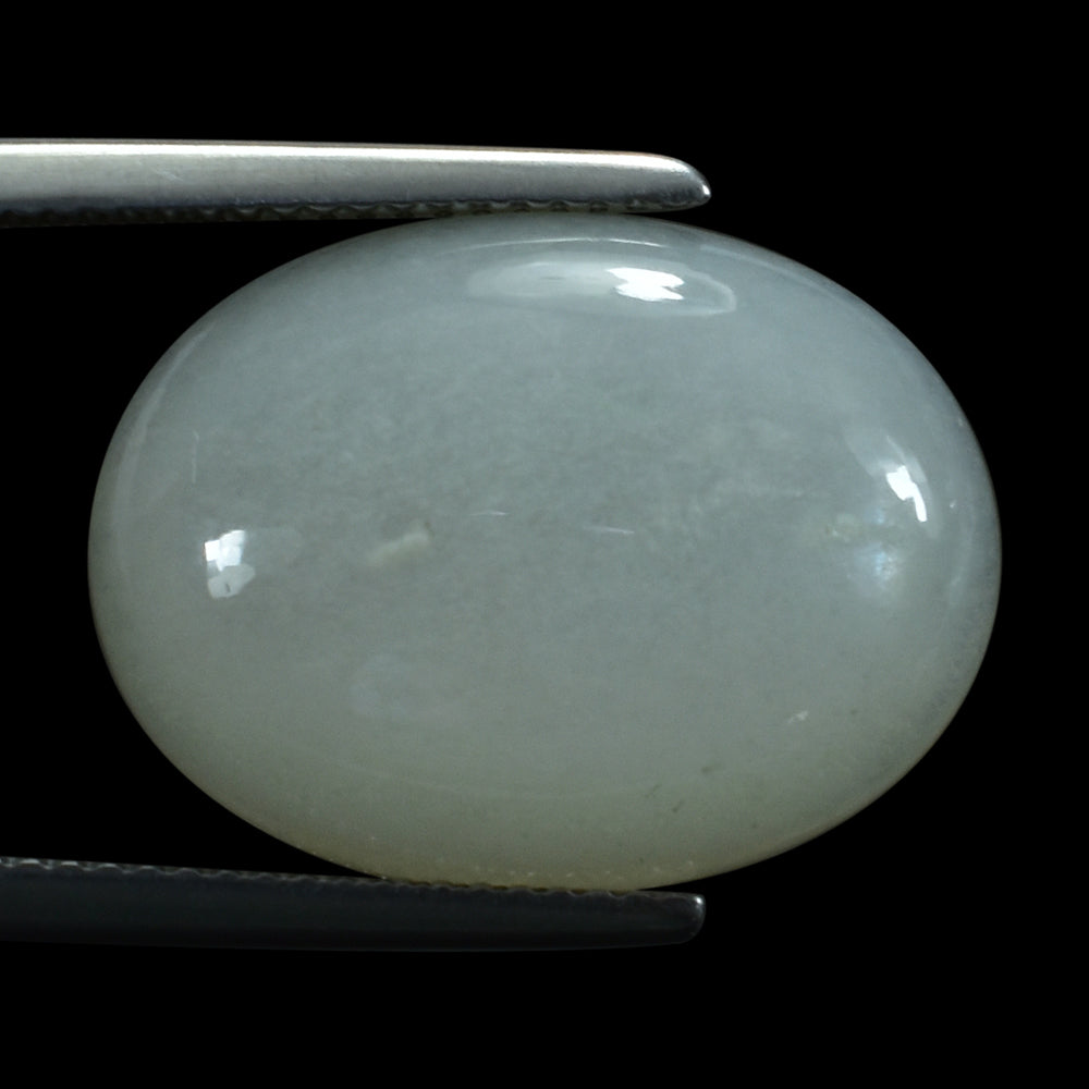 WHITE MOONSTONE (MILKY) PLAIN OVAL CAB 20.00X15.00 MM 12.65 Cts.