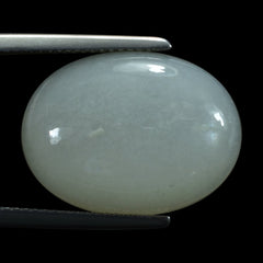 WHITE MOONSTONE (MILKY) PLAIN OVAL CAB 20.00X15.00 MM 12.65 Cts.
