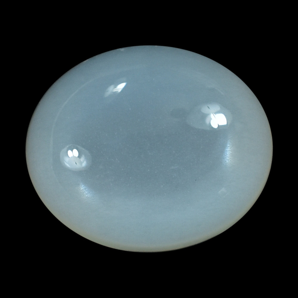 WHITE MOONSTONE (MILKY) PLAIN OVAL CAB 12.00X10.00 MM 4.95 Cts.
