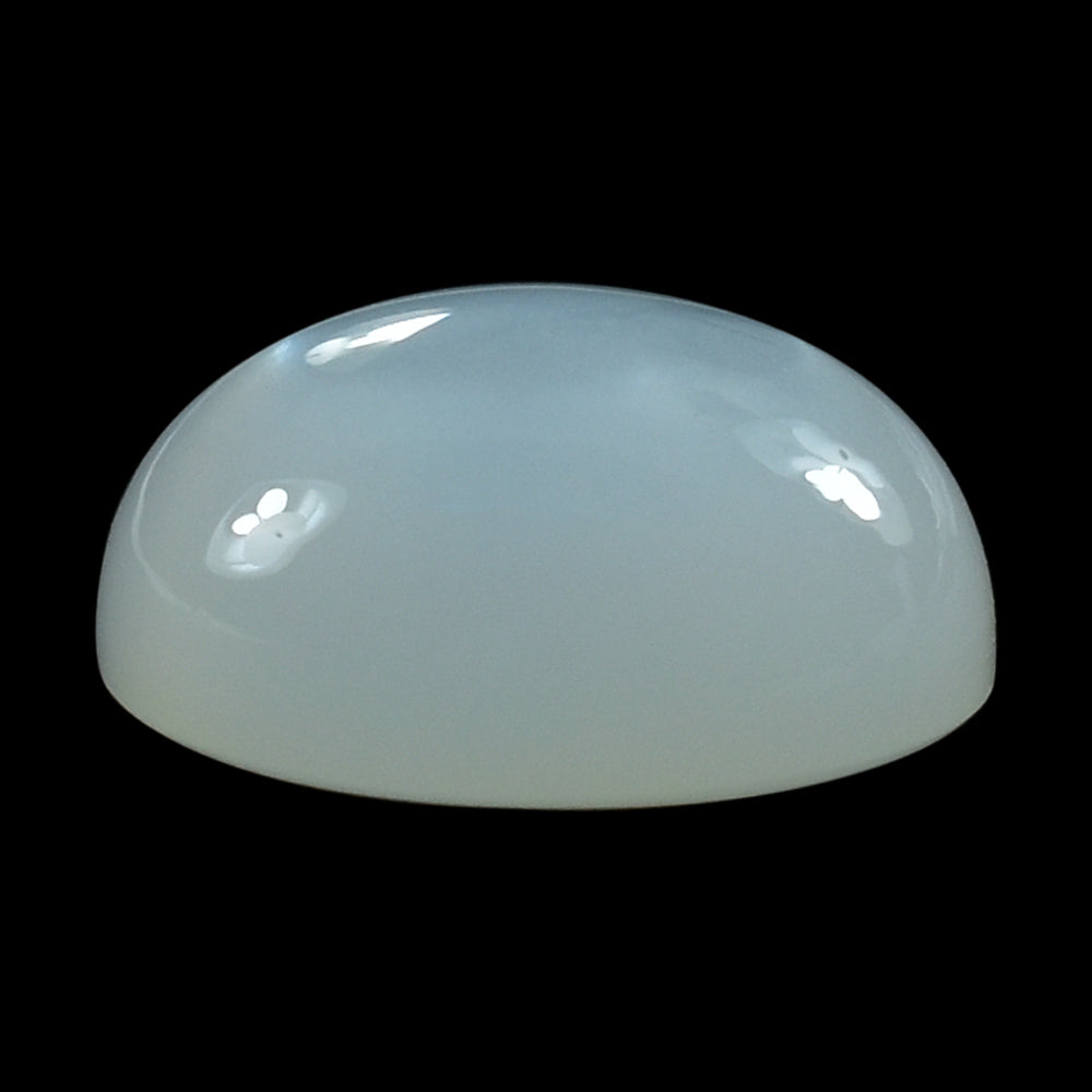 WHITE MOONSTONE (MILKY) PLAIN OVAL CAB 12.00X10.00 MM 4.95 Cts.