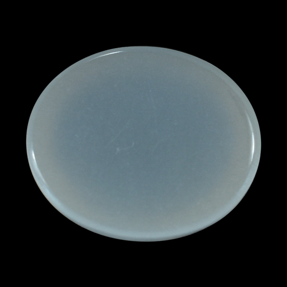 WHITE MOONSTONE (MILKY) PLAIN OVAL CAB 12.00X10.00 MM 4.95 Cts.