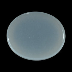 WHITE MOONSTONE (MILKY) PLAIN OVAL CAB 12.00X10.00 MM 4.95 Cts.