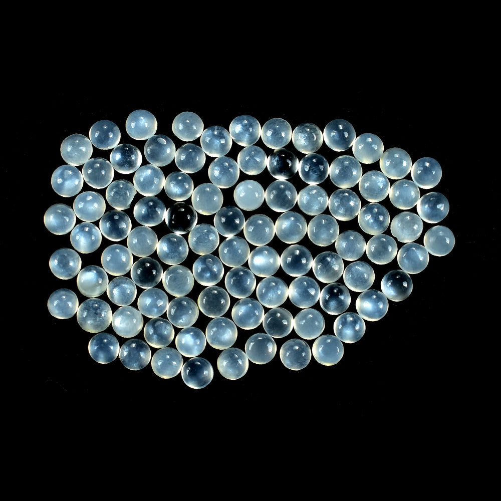 WHITE MOONSTONE (MILKY)  PLAIN ROUND CAB 2.00X2.00 MM 0.04 Cts.