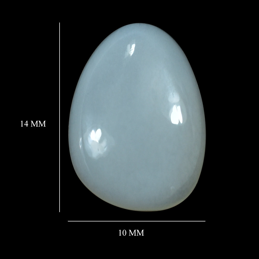 WHITE MOONSTONE (MILKY) PLAIN PEARISH CAB 14.00X10.00 MM 4.2 Cts.
