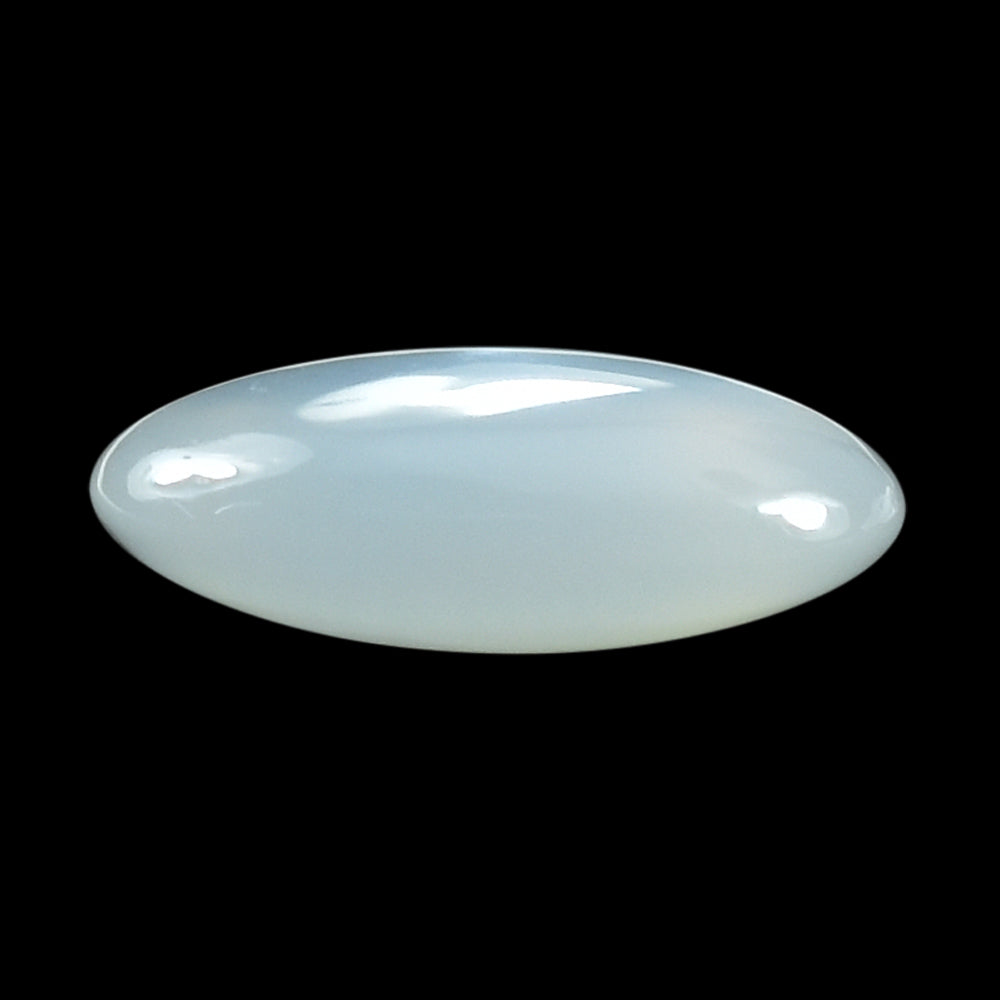 WHITE MOONSTONE (MILKY) LENTIL OVAL 12.00X10.00 MM 3.4 Cts.