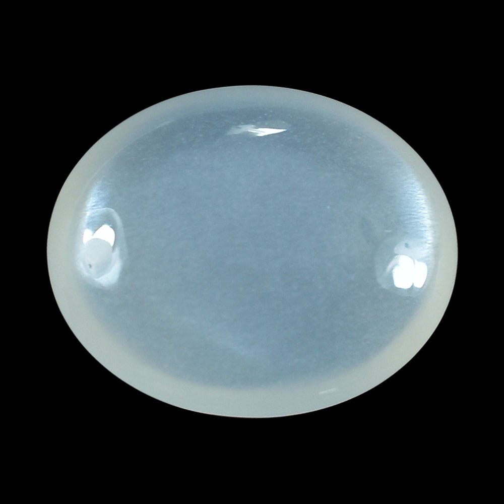 WHITE MOONSTONE (MILKY) LENTIL OVAL 12.00X10.00 MM 3.4 Cts.