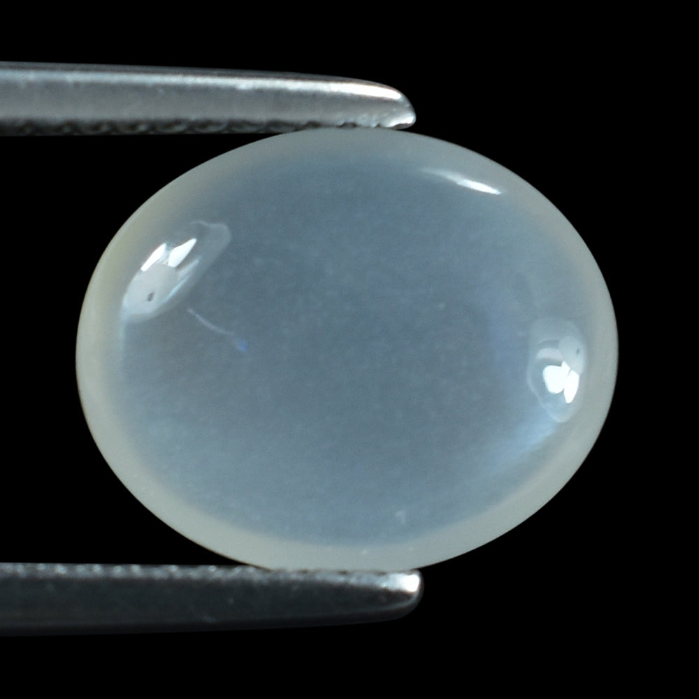 WHITE MOONSTONE (MILKY) LENTIL OVAL 12.00X10.00 MM 3.4 Cts.
