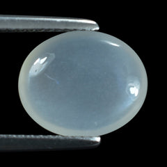 WHITE MOONSTONE (MILKY) LENTIL OVAL 12.00X10.00 MM 3.4 Cts.
