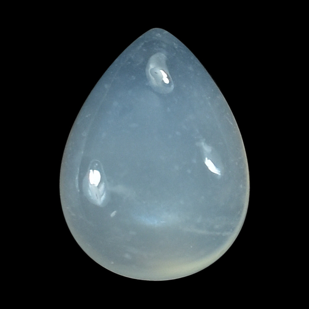 WHITE MOONSTONE (MILKY) PLAIN PEAR CAB 8.00X6.00 MM 1.07 Cts.
