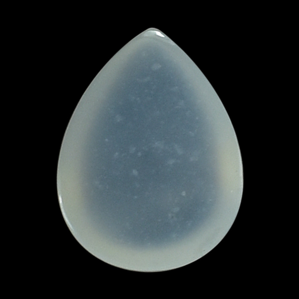 WHITE MOONSTONE (MILKY) PLAIN PEAR CAB 8.00X6.00 MM 1.07 Cts.