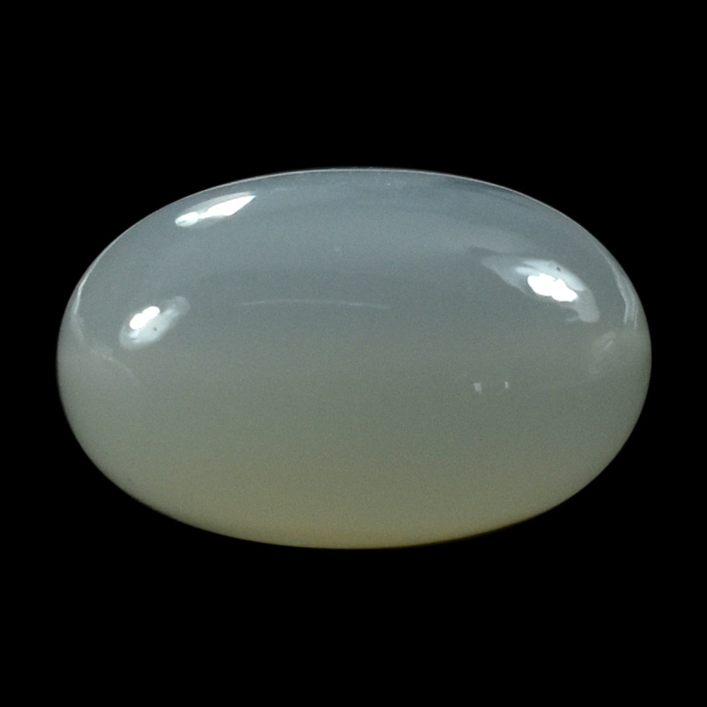WHITE MOONSTONE (MILKY) PLAIN OLIVE (BON BON)  FULL DRILL 1.00MM 14.80X11.90 MM 11.66 Cts.