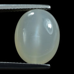 WHITE MOONSTONE (MILKY) PLAIN OLIVE (BON BON)  FULL DRILL 1.00MM 14.80X11.90 MM 11.66 Cts.
