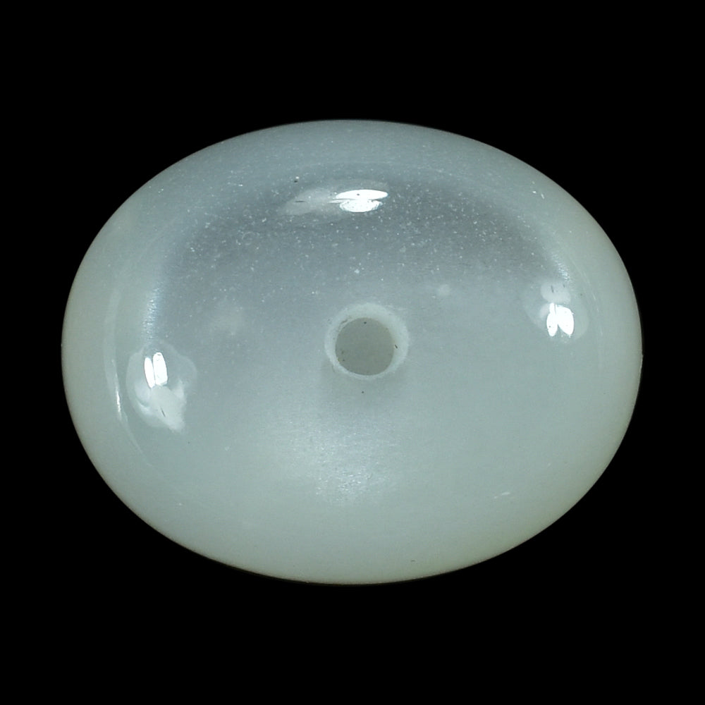 WHITE MOONSTONE (MILKY) PLAIN OLIVE (BON BON)  FULL DRILL 1.20MM 14.80X11.90 MM 11.85 Cts.