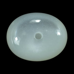 WHITE MOONSTONE (MILKY) PLAIN OLIVE (BON BON)  FULL DRILL 1.20MM 14.80X11.90 MM 11.85 Cts.