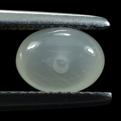 WHITE MOONSTONE (MILKY) PLAIN OLIVE (BON BON) HALF DRILL-1.20MM 8.00X6.00 MM 2.17 Cts.
