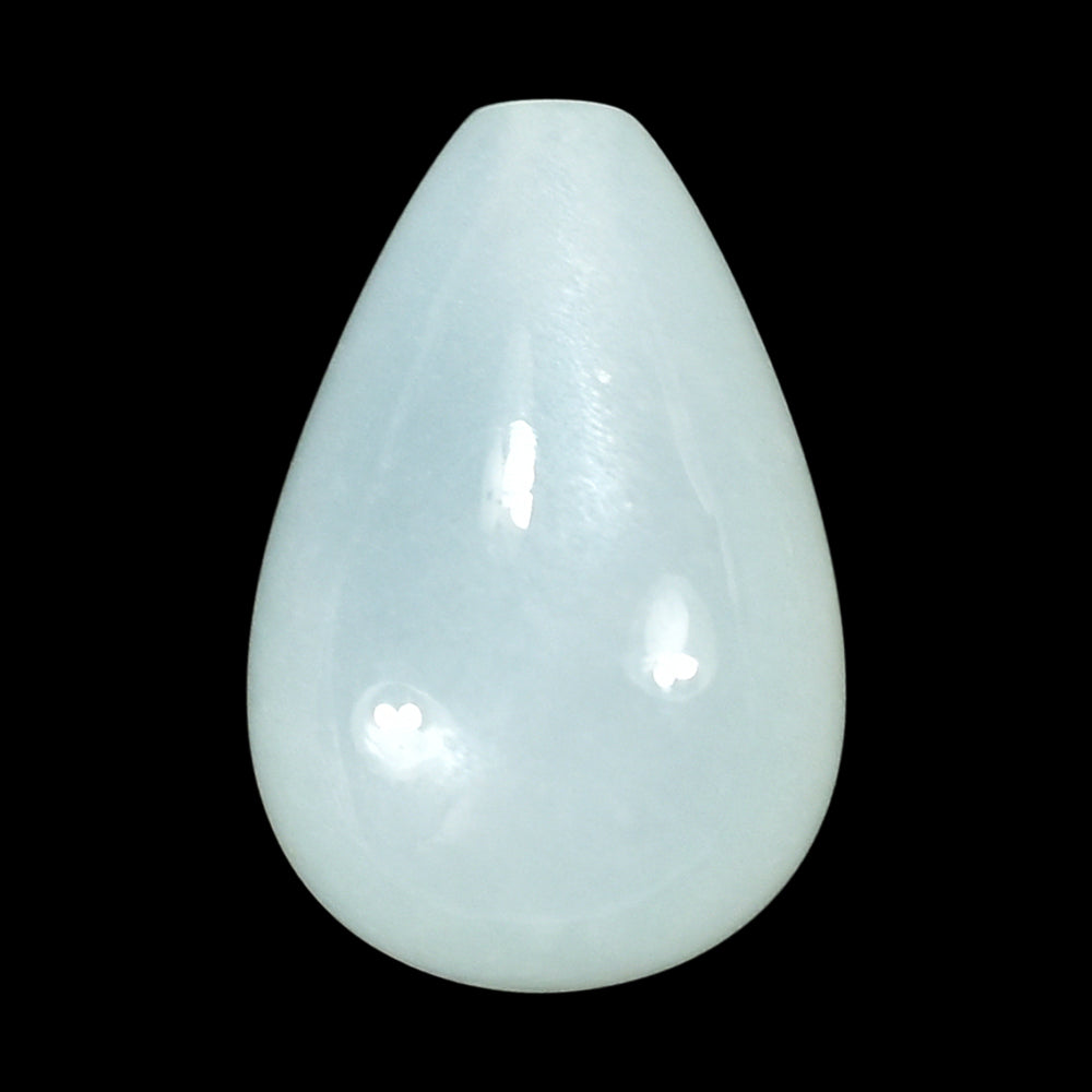 WHITE MOONSTONE (MILKY) PLAIN DROPS (TOP) HALF DRILL 1.00MM 12.00X8.00 MM 5.19 Cts.