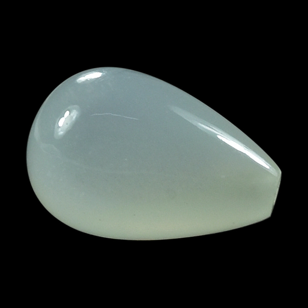 WHITE MOONSTONE (MILKY) PLAIN DROPS (TOP) HALF DRILL 1.00MM 12.00X8.00 MM 5.19 Cts.