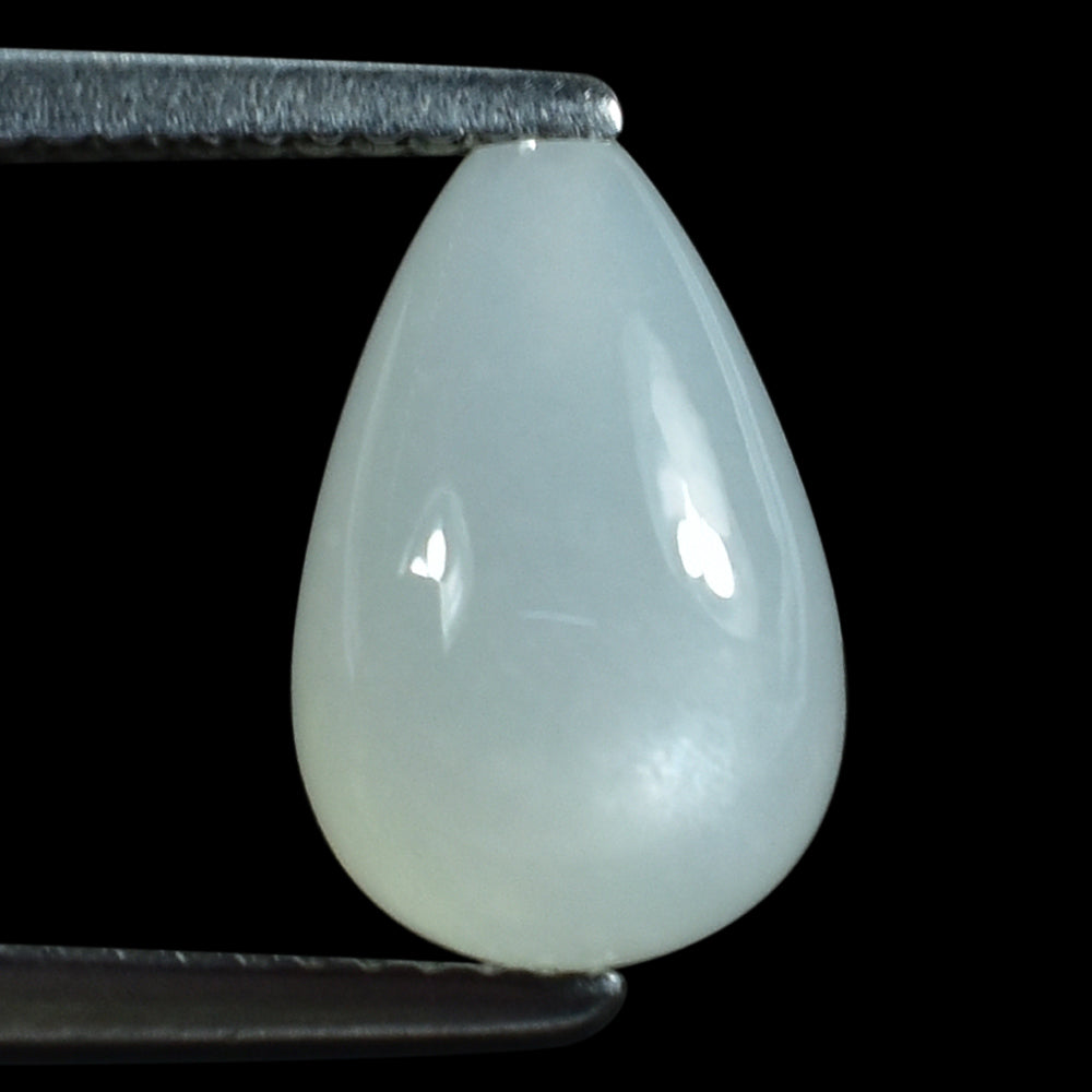 WHITE MOONSTONE (MILKY) PLAIN DROPS (TOP) HALF DRILL 1.00MM 12.00X8.00 MM 5.19 Cts.