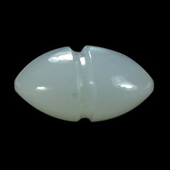 WHITE MOONSTONE (MILKY) LENTIL WITH CARVED BELT 8.00X8.00 MM 1.74 Cts.