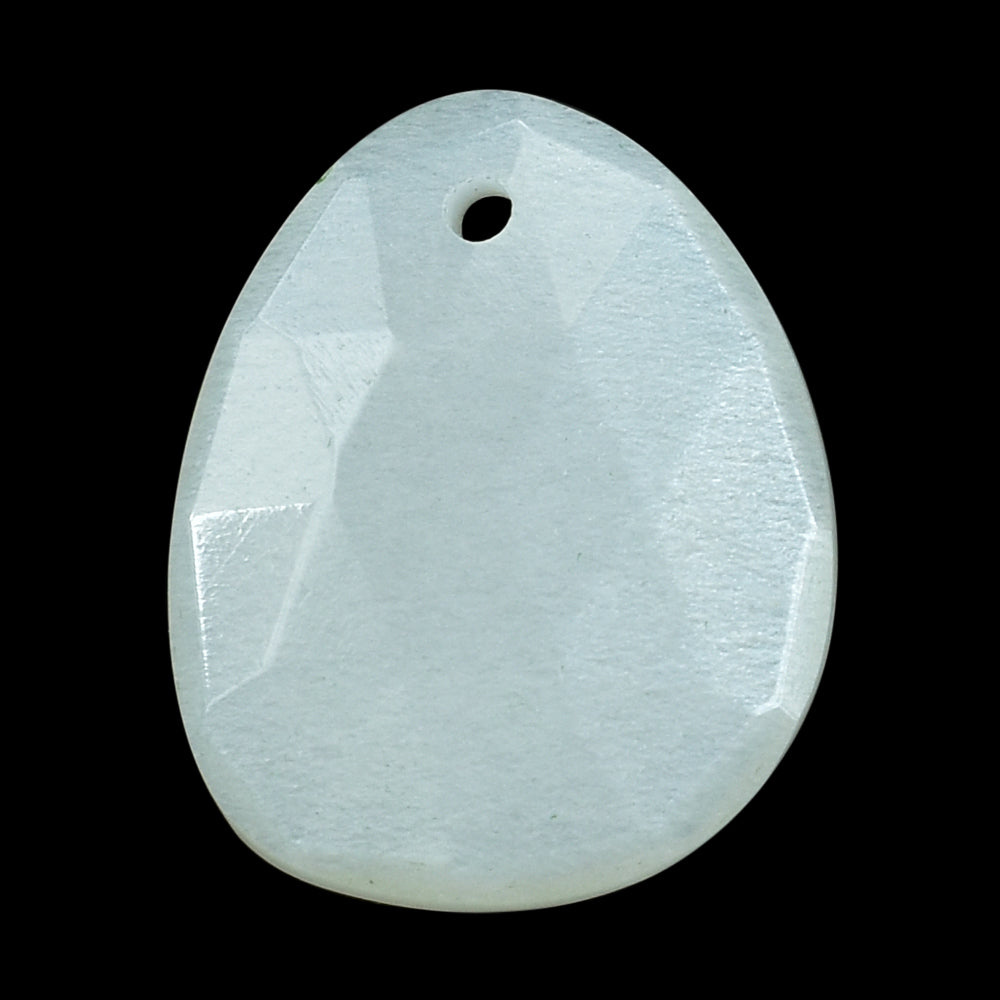 WHITE MOONSTONE (MILKY) ROSE CUT BRIOLETTE (TOP/FULL DRILL) PEARISH 15.50X12.50 MM 4.95 Cts.