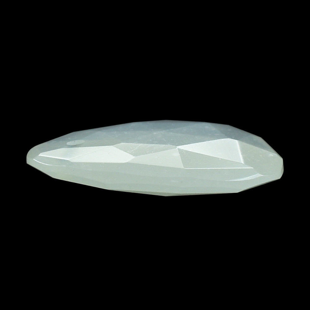 WHITE MOONSTONE (MILKY) ROSE CUT BRIOLETTE PEARISH (FULL DRILL 1.00MM) 18.00X16.00 MM 7.42 Cts.