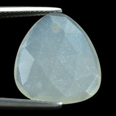 WHITE MOONSTONE (MILKY) ROSE CUT BRIOLETTE PEARISH (FULL DRILL 1.00MM) 18.00X16.00 MM 7.42 Cts.