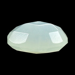 WHITE MOONSTONE (MILKY) CHECKER CUT BRIOLETTE OVAL 7.00X5.00 MM 0.79 Cts.