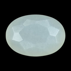 WHITE MOONSTONE (MILKY) IRREGULAR CUT BRIOLETTE OVAL 14.00X10.00 MM 5.07 Cts.
