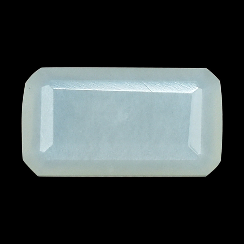 WHITE MOONSTONE (MILKY) BOTH SIDE TABLE CUT OCTAGON 13.00X7.00 MM 3.29 Cts.