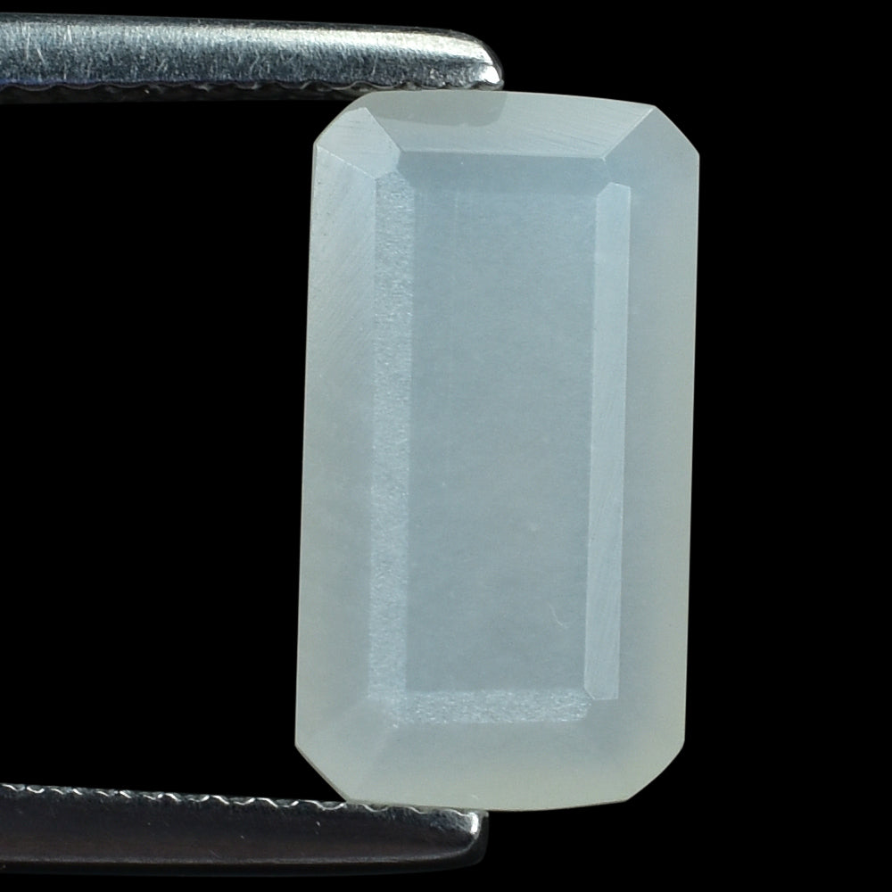 WHITE MOONSTONE (MILKY) BOTH SIDE TABLE CUT OCTAGON 13.00X7.00 MM 3.29 Cts.