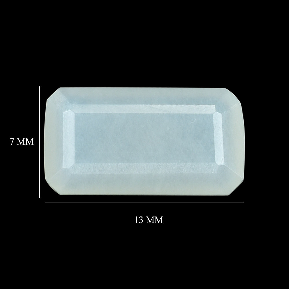 WHITE MOONSTONE (MILKY) BOTH SIDE TABLE CUT OCTAGON 13.00X7.00 MM 3.29 Cts.