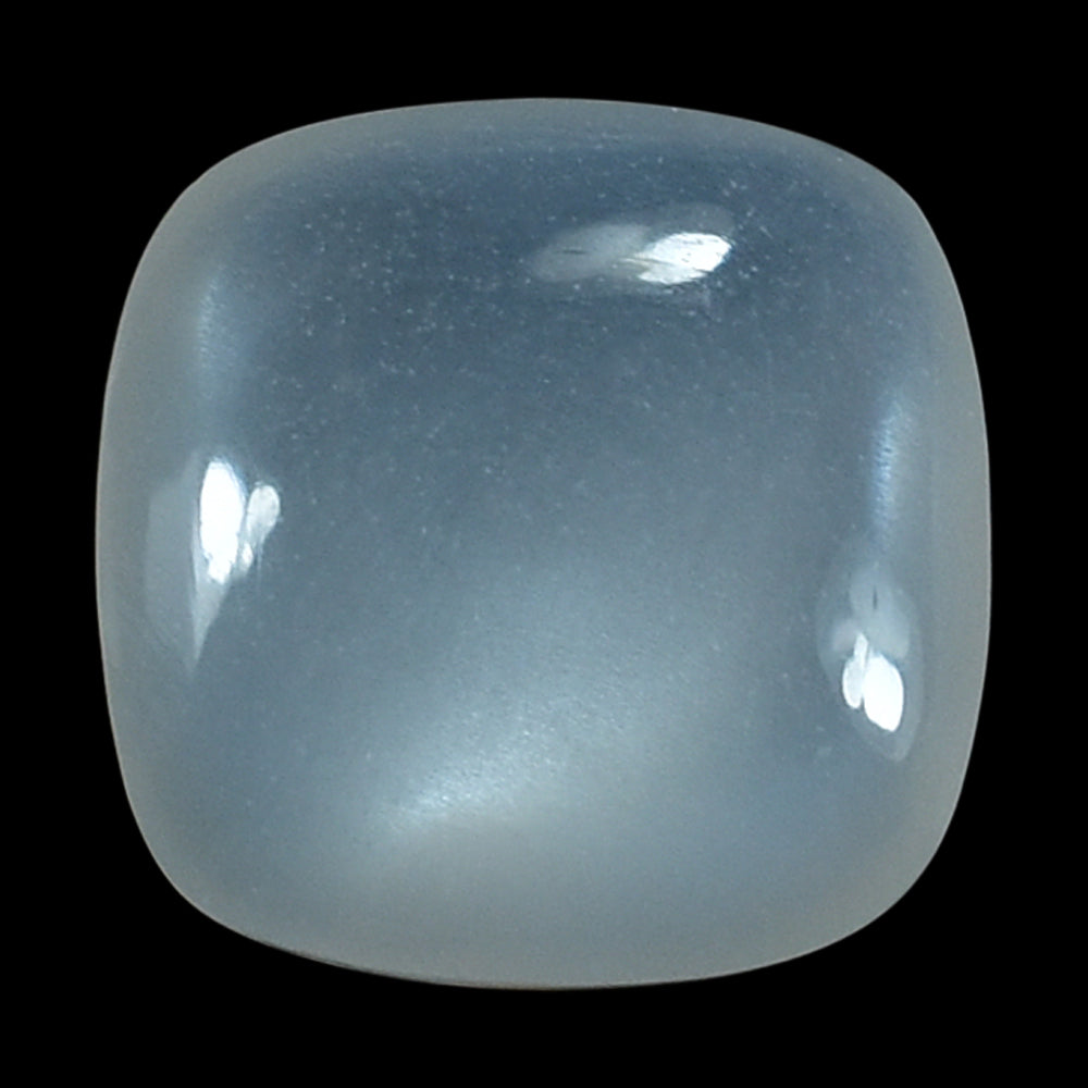WHITE MOONSTONE (MILKY) LENTIL CUSHION 8.00X8.00 MM 1.81 Cts.