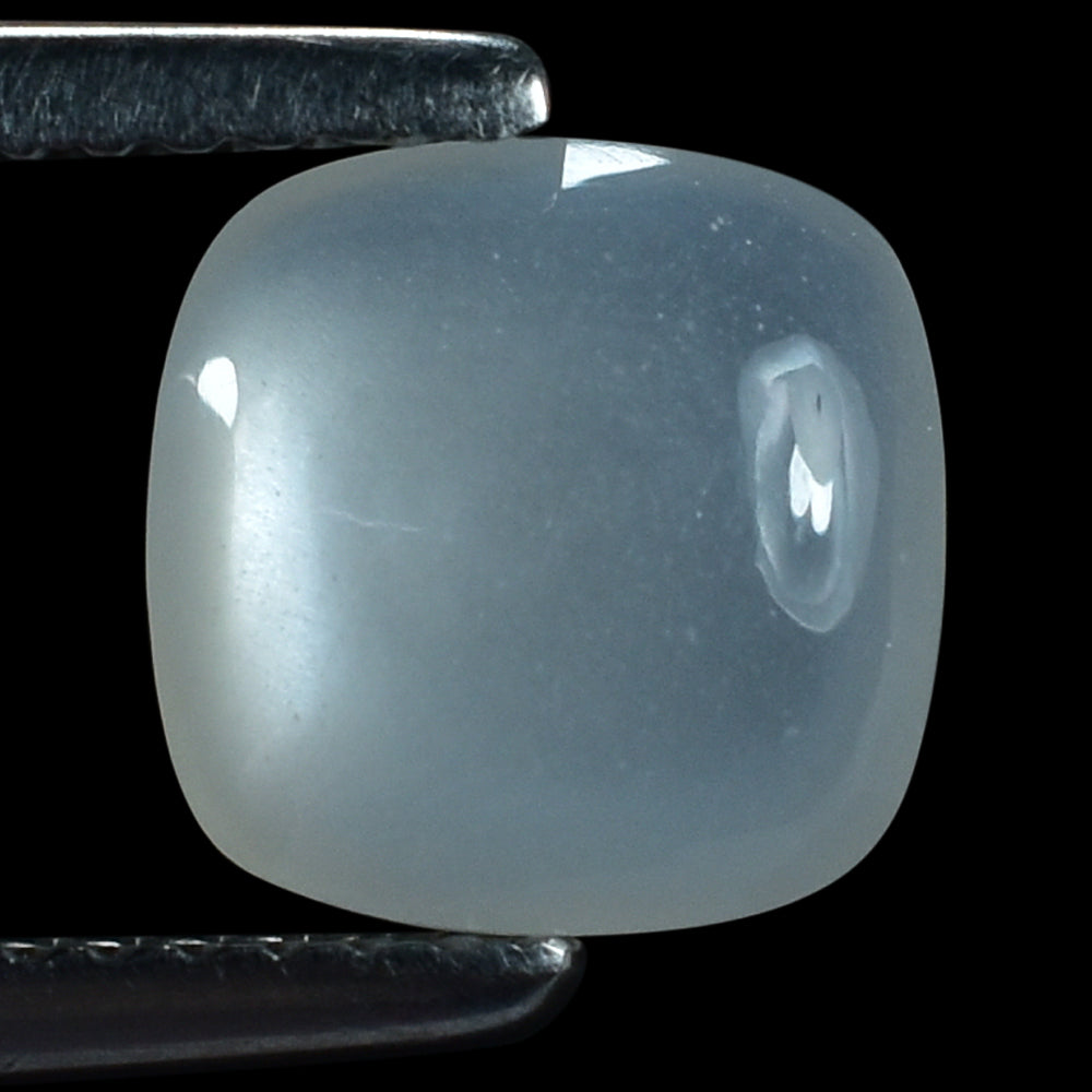 WHITE MOONSTONE (MILKY) LENTIL CUSHION 8.00X8.00 MM 1.81 Cts.