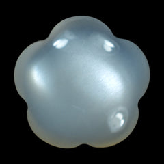 WHITE MOONSTONE (MILKY) LENTIL FLOWER 10.00X10.00 MM 2.79 Cts.