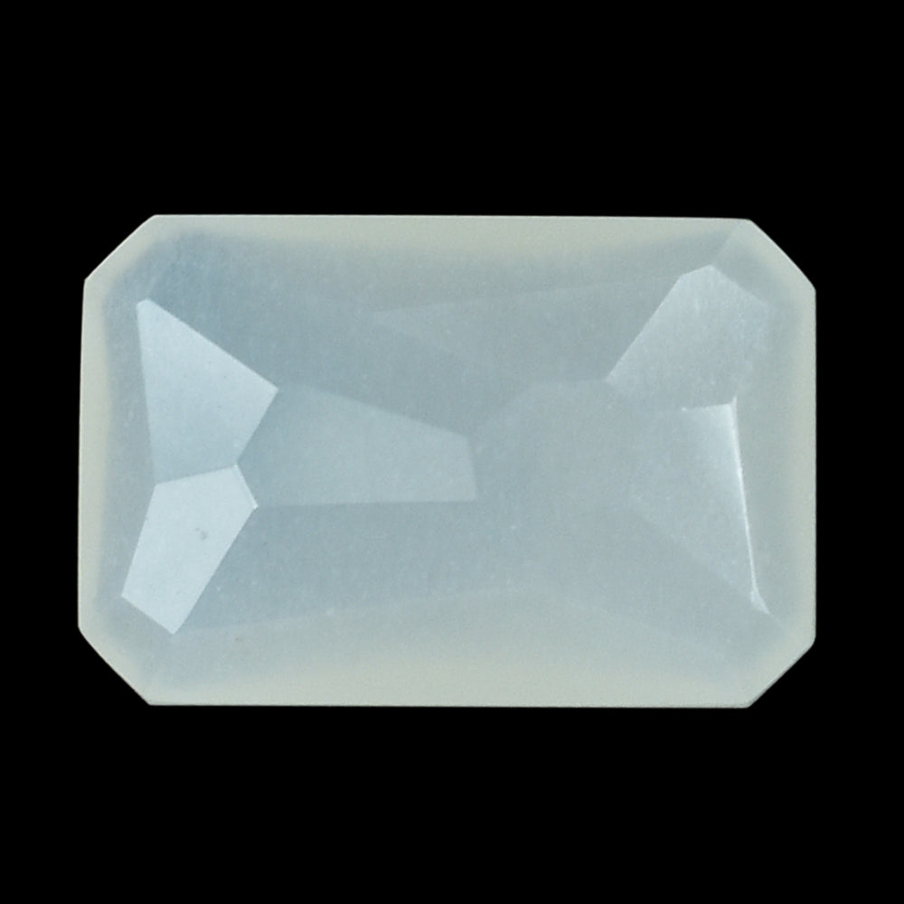 WHITE MOONSTONE (MILKY) IRREGULAR CUT BRIOLETTE OCTAGON 12.00X8.00 MM 3.43 Cts.