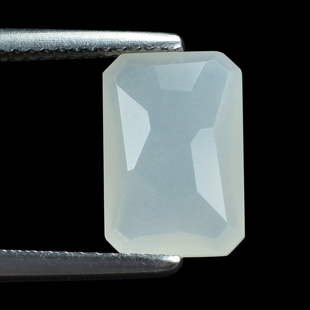 WHITE MOONSTONE (MILKY) IRREGULAR CUT BRIOLETTE OCTAGON 12.00X8.00 MM 3.43 Cts.