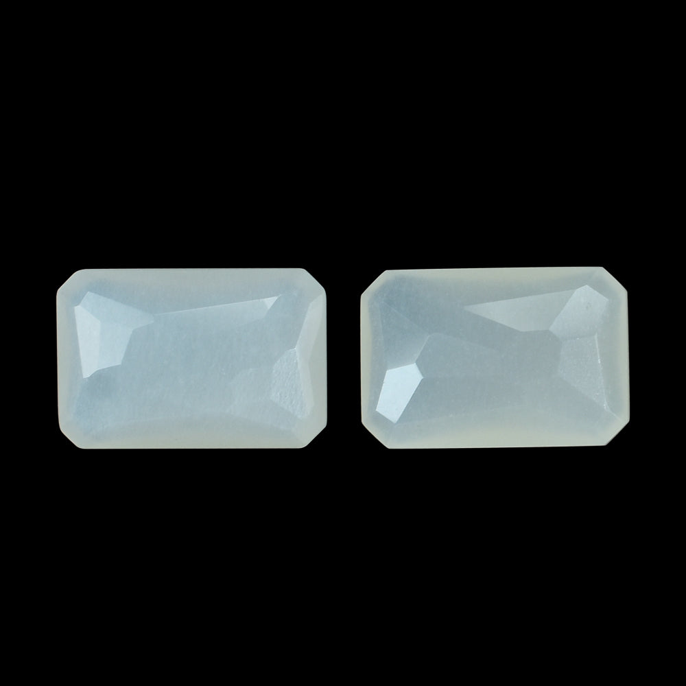 WHITE MOONSTONE (MILKY) IRREGULAR CUT BRIOLETTE OCTAGON 12.00X8.00 MM 3.43 Cts.