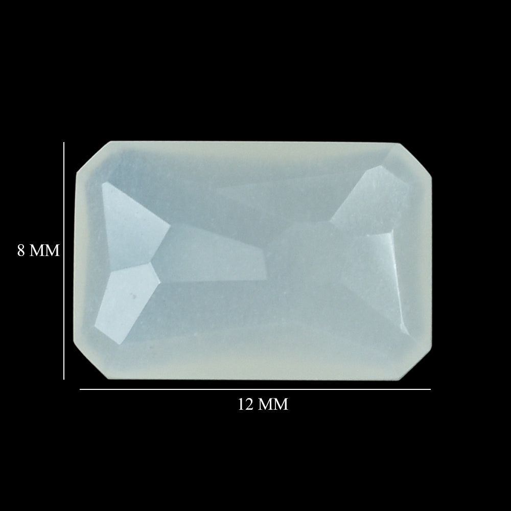 WHITE MOONSTONE (MILKY) IRREGULAR CUT BRIOLETTE OCTAGON 12.00X8.00 MM 3.43 Cts.