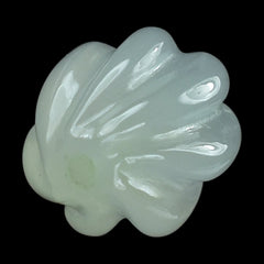 WHITE MOONSTONE (MILKY) CARVED MELON DROP (HALF DRILL 0.75MM) 12.00X8.00 MM 4.05 Cts.