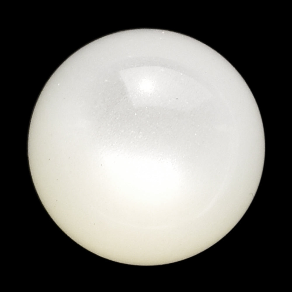 WHITE MOONSTONE (MILKY) PLAIN ROUND BALL (HALF DRILL-1.50) 9.50X9.50 MM 5.52 Cts.