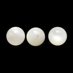 WHITE MOONSTONE (MILKY) PLAIN ROUND BALL (HALF DRILL-1.50) 9.50X9.50 MM 5.52 Cts.